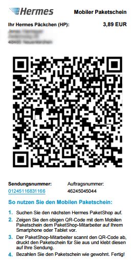 hermes qr code retoure|Hermes retourenservice.